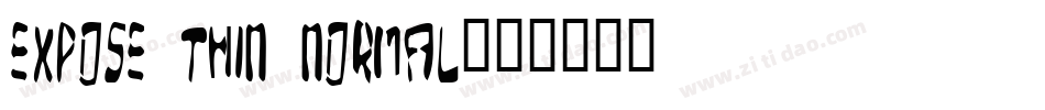 Expose Thin Normal字体转换
